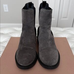 Miu miu booties, gray suede size 8